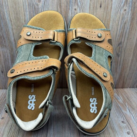 SAS Womens Embark Sport Sandal Adjustable Strap Cushion Comfort Size Live Oak 10 - Picture 5 of 8